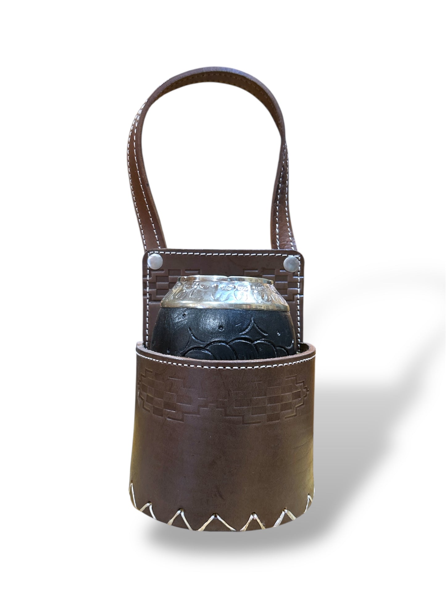 Porta Guampa marrón