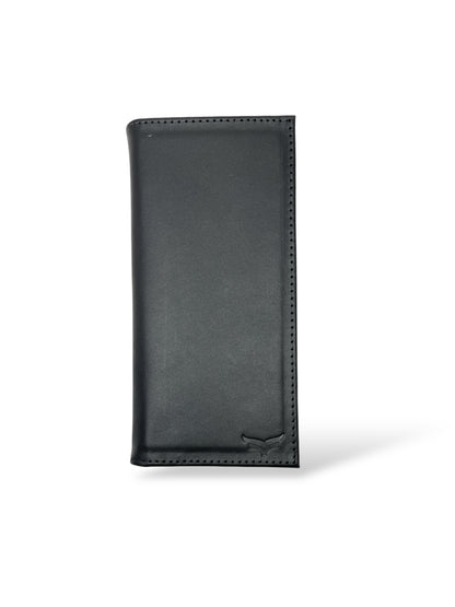 Billetera larga en cuero negro
