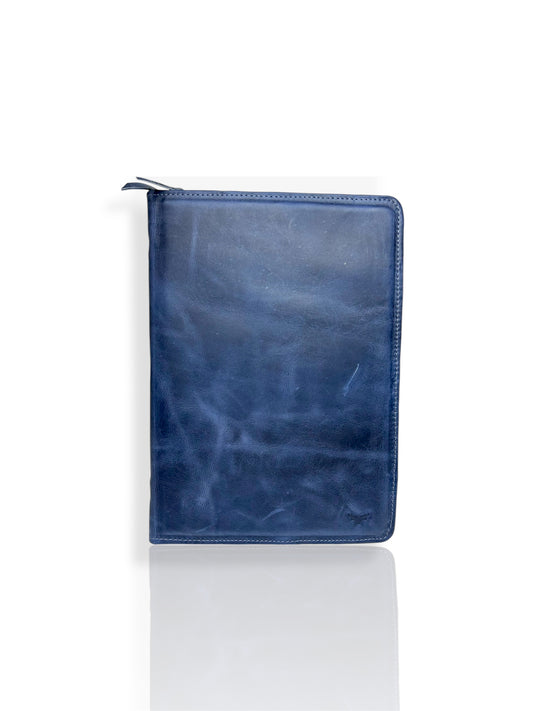 Cartapacio Ejecutivo de Cuero Azul Salvaje