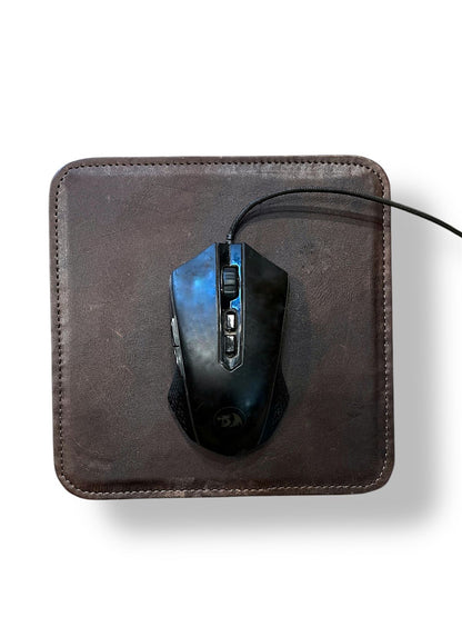 kit de oficina en cuero color  Marron salvaje (porta lapiz, mause pad, tapete para  notebook)