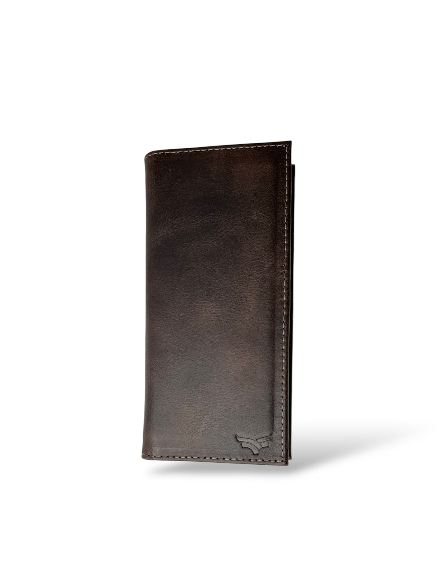 Billetera larga en cuero marron salvaje