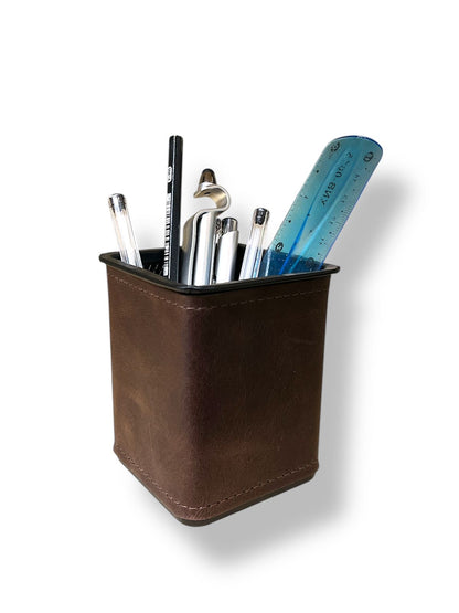 kit de oficina en cuero color  Marron salvaje (porta lapiz, mause pad, tapete para  notebook)