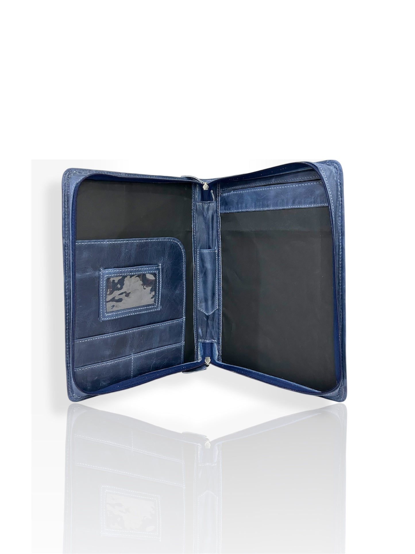 Cartapacio Ejecutivo de Cuero Azul Salvaje