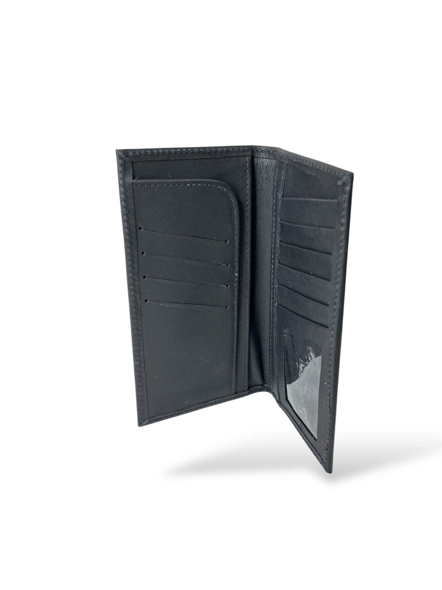 Billetera larga en cuero negro