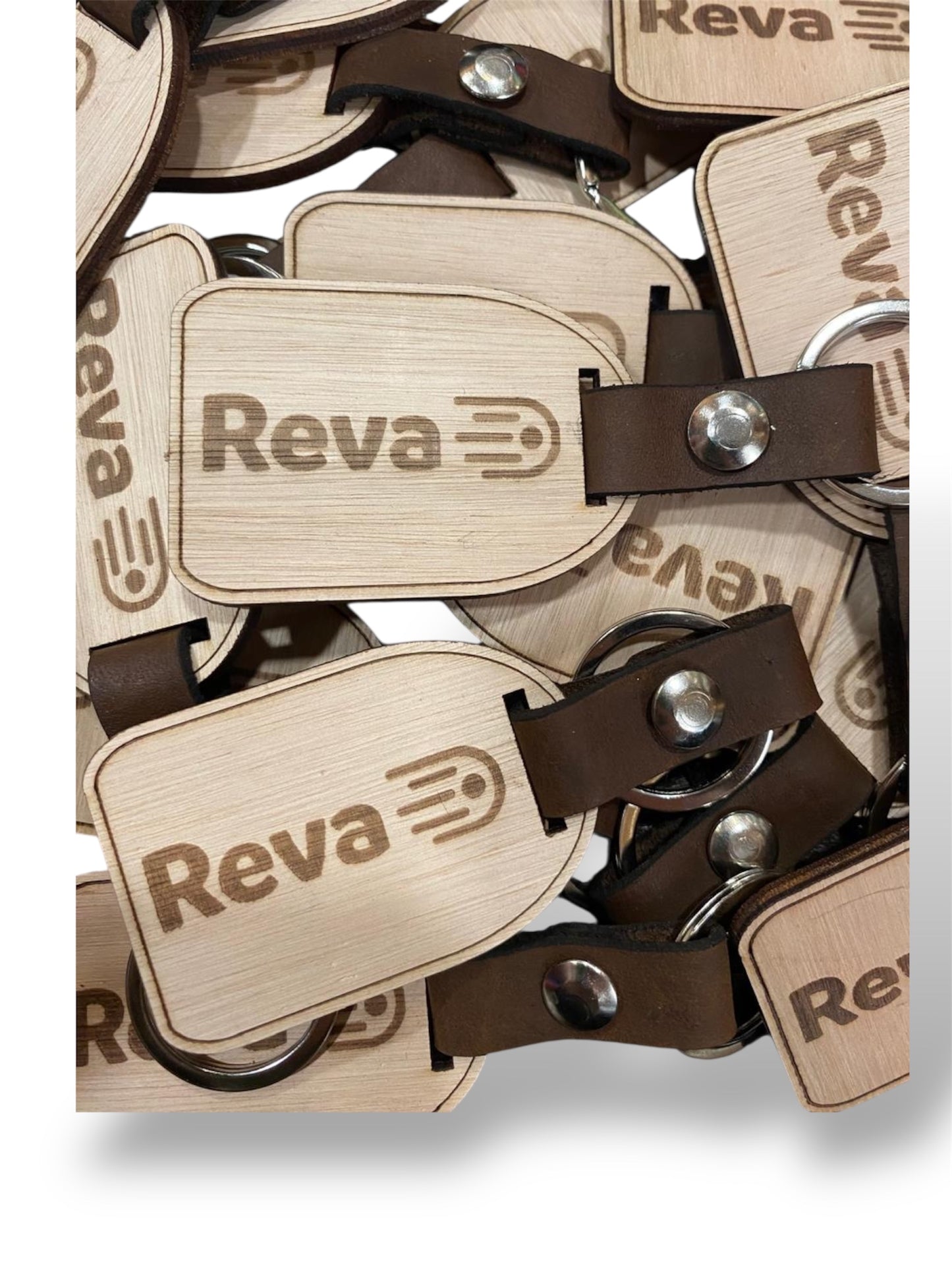 Llavero cuero y Madera