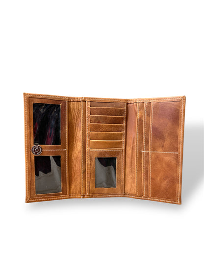 Billetera para dama de cuero suela salvaje