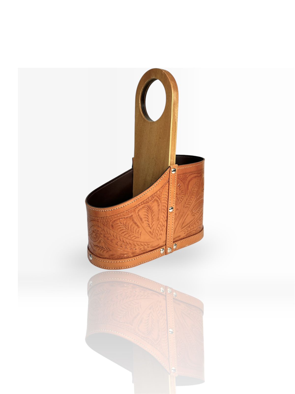 Canasto Matero (Cuero - Madera) color suela