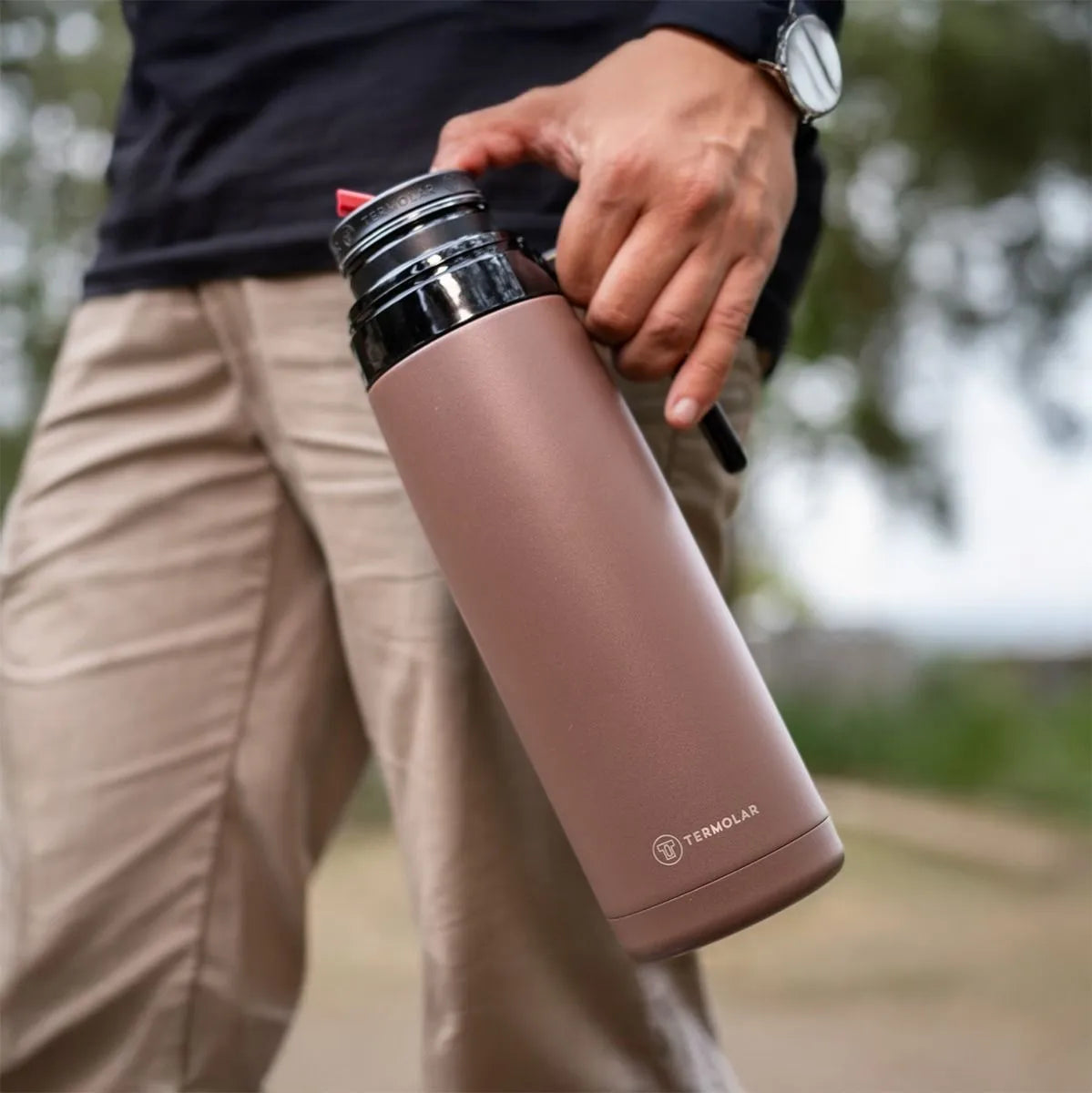 Termo Termolar 1litros R - Evolution CLickMate Inoxcolor bronce